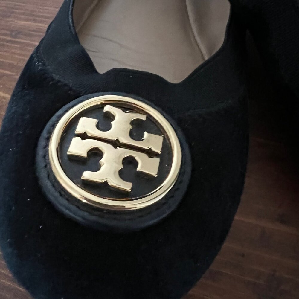 Tory Burch Black Suede Ballet Flats (Size 8) - Picture 4 of 5